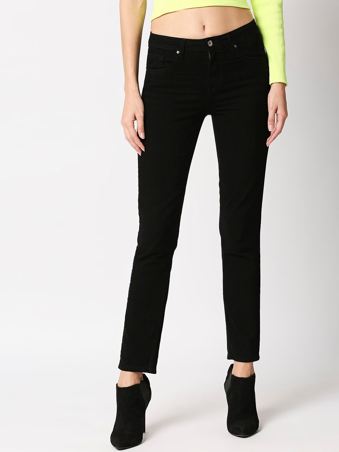 

High Star Women Black Slim Fit Jeans