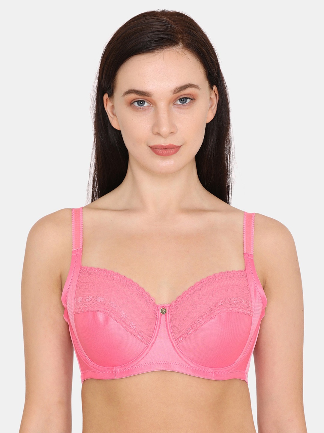

Zivame Pink Solid Underwired Non Padded Everyday Bra ZI1287FASHBPINK