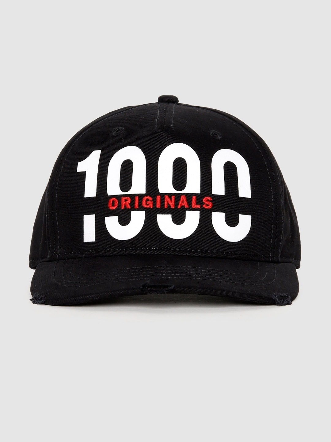 

Jack & Jones Men Black Embroidered Baseball Cap