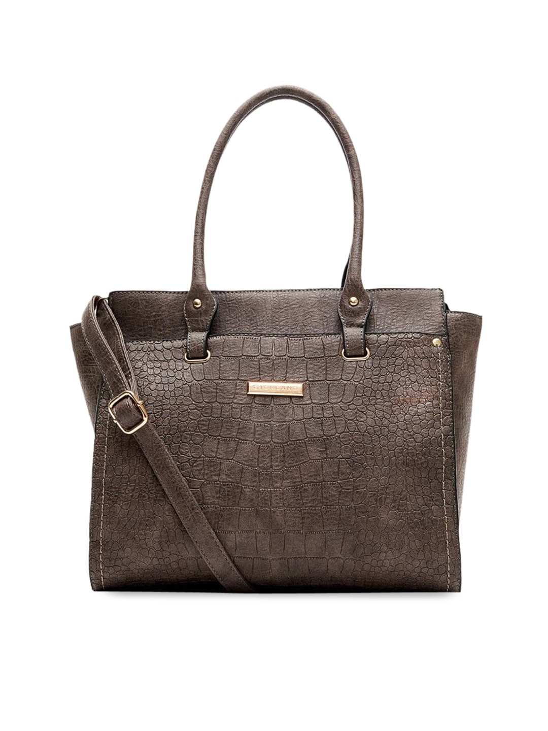

GIORDANO Taupe Textured Handheld Bag