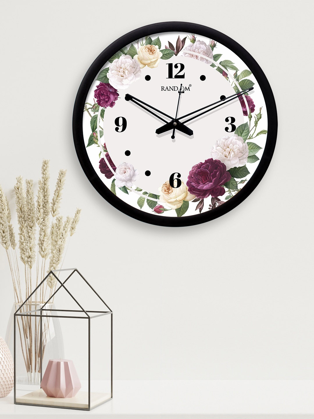 

RANDOM White & Purple Round Printed 30.4 cm Analogue Wall Clock