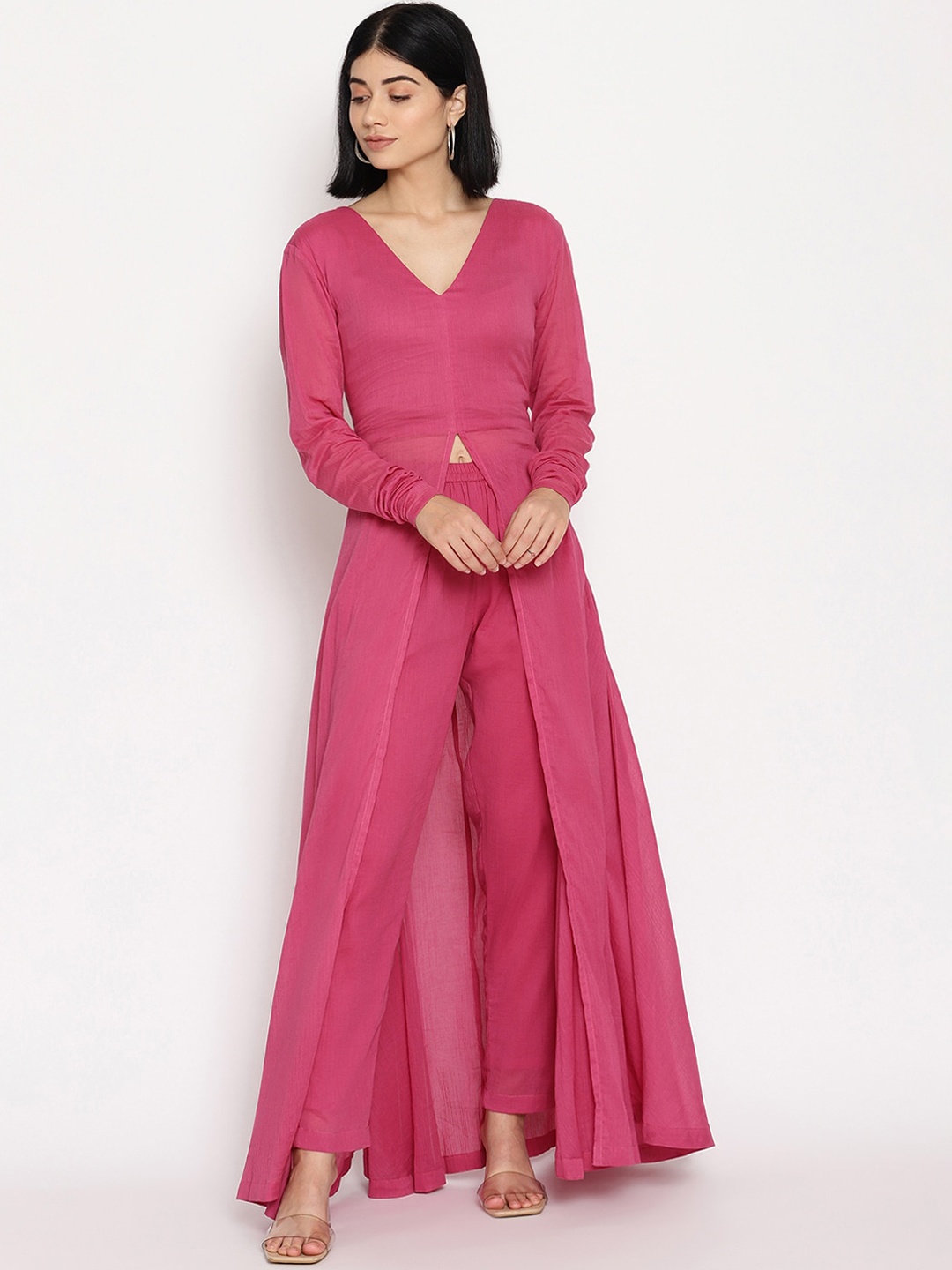 

Truebrowns Women Magenta Anarkali Kurta