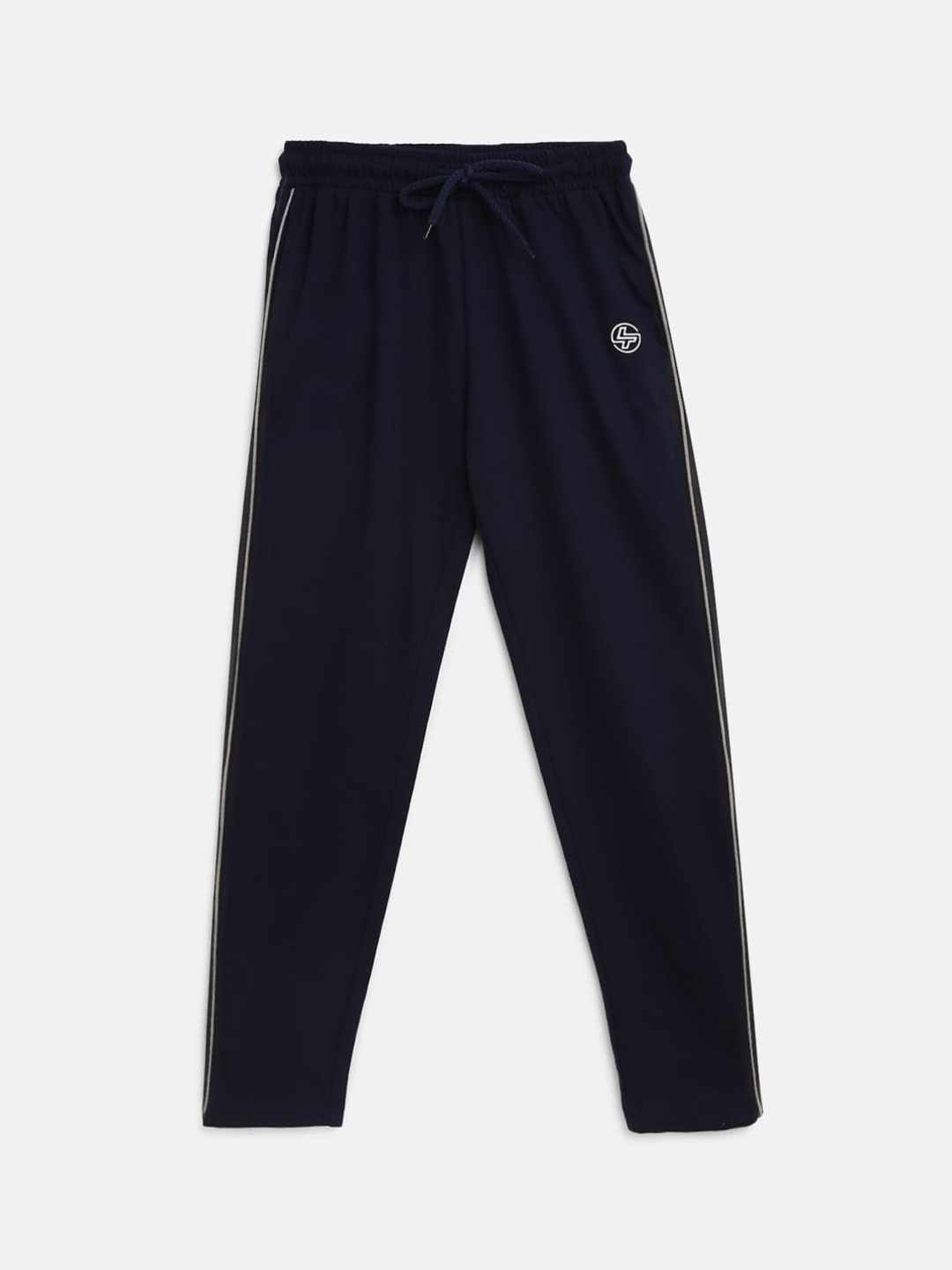 

Lil Tomatoes Boys Navy Blue Straight-Fit Track Pants
