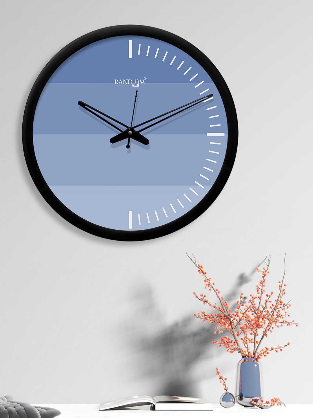 

RANDOM Blue Round Printed 30.4 cm Analogue Wall Clock