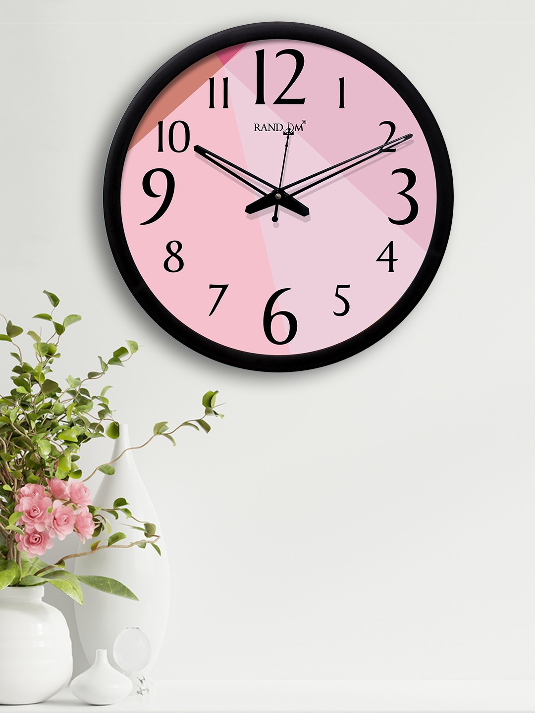 

RANDOM Pink & Peach-Coloured Round 30.4 cm Colourblocked Analogue Wall Clock