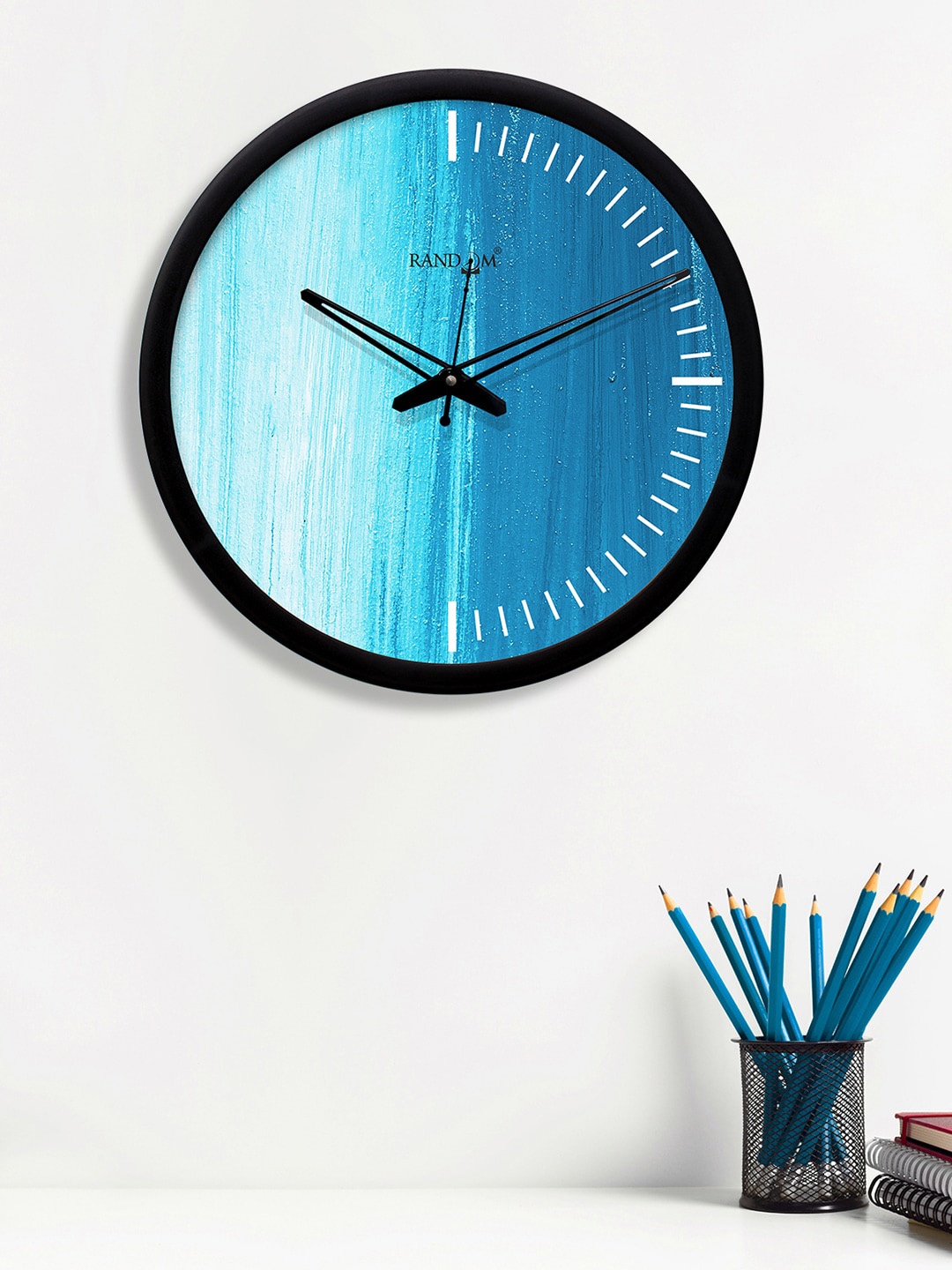 

RANDOM Blue Round Printed 30.4 cm Analogue Wall Clock
