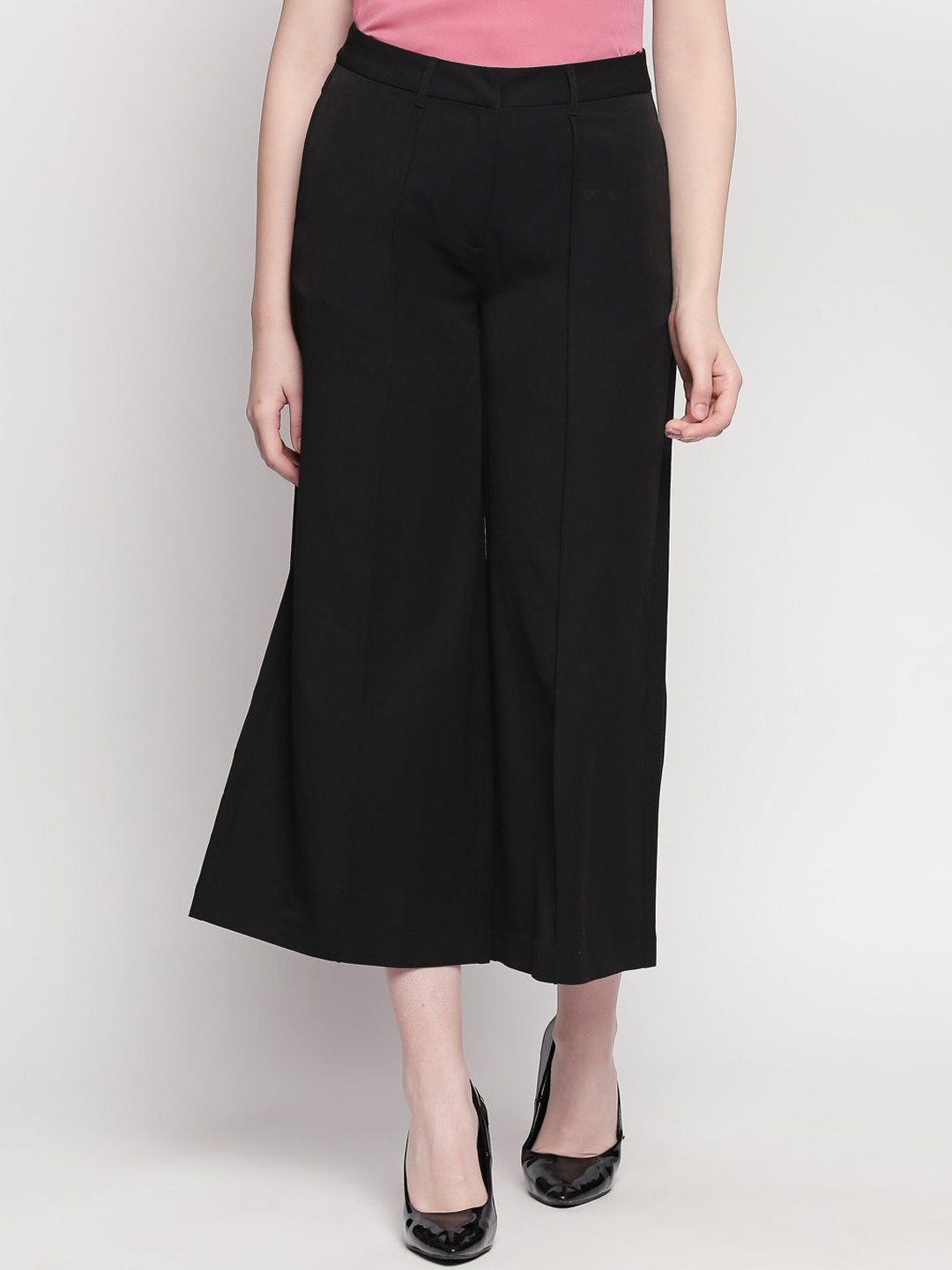 

Annabelle by Pantaloons Women Black Regular Fit Solid Culottes