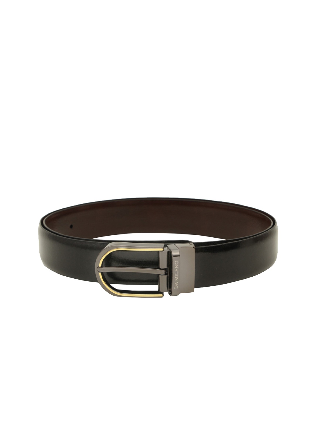 

Da Milano Men Black Solid Leather Belt