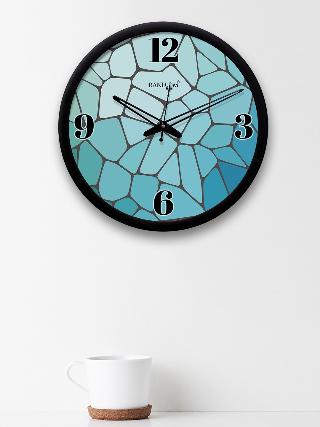 

RANDOM Teal Round Printed 30.4 cm Analogue Wall Clock