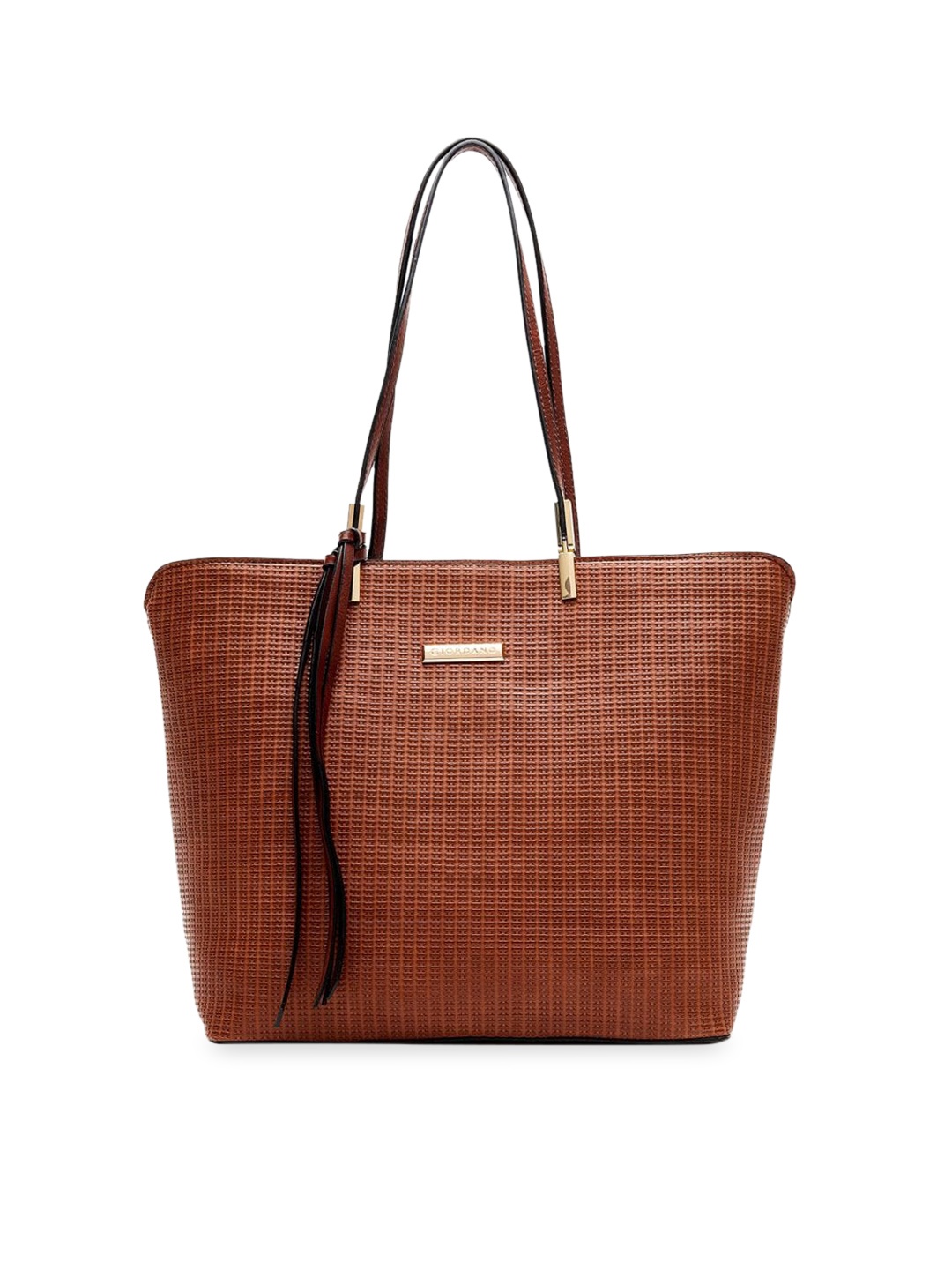 

GIORDANO Maroon Textured Tote Bag