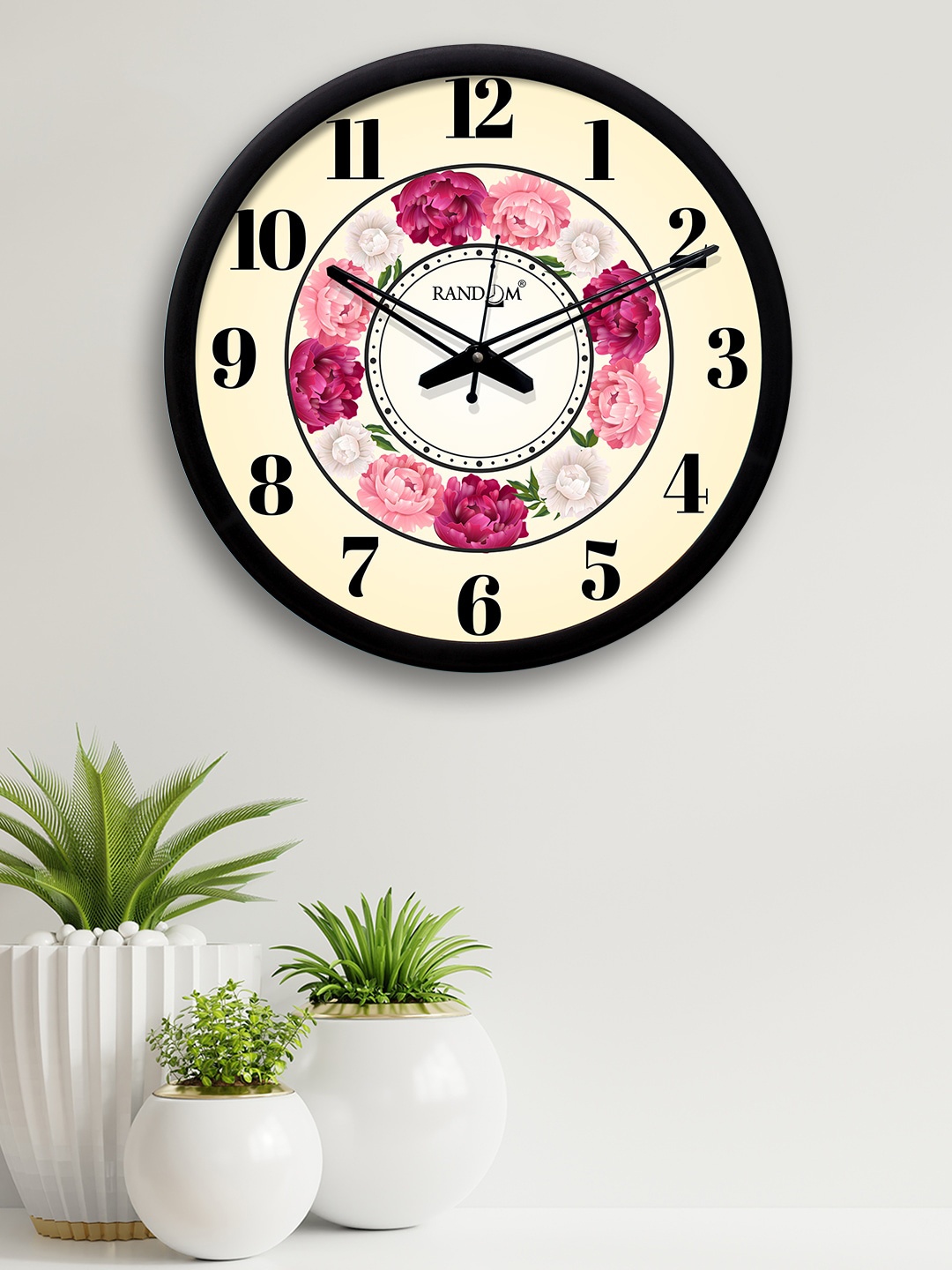 

RANDOM Pink & Yellow Round Printed 30.4 cm Analogue Wall Clock