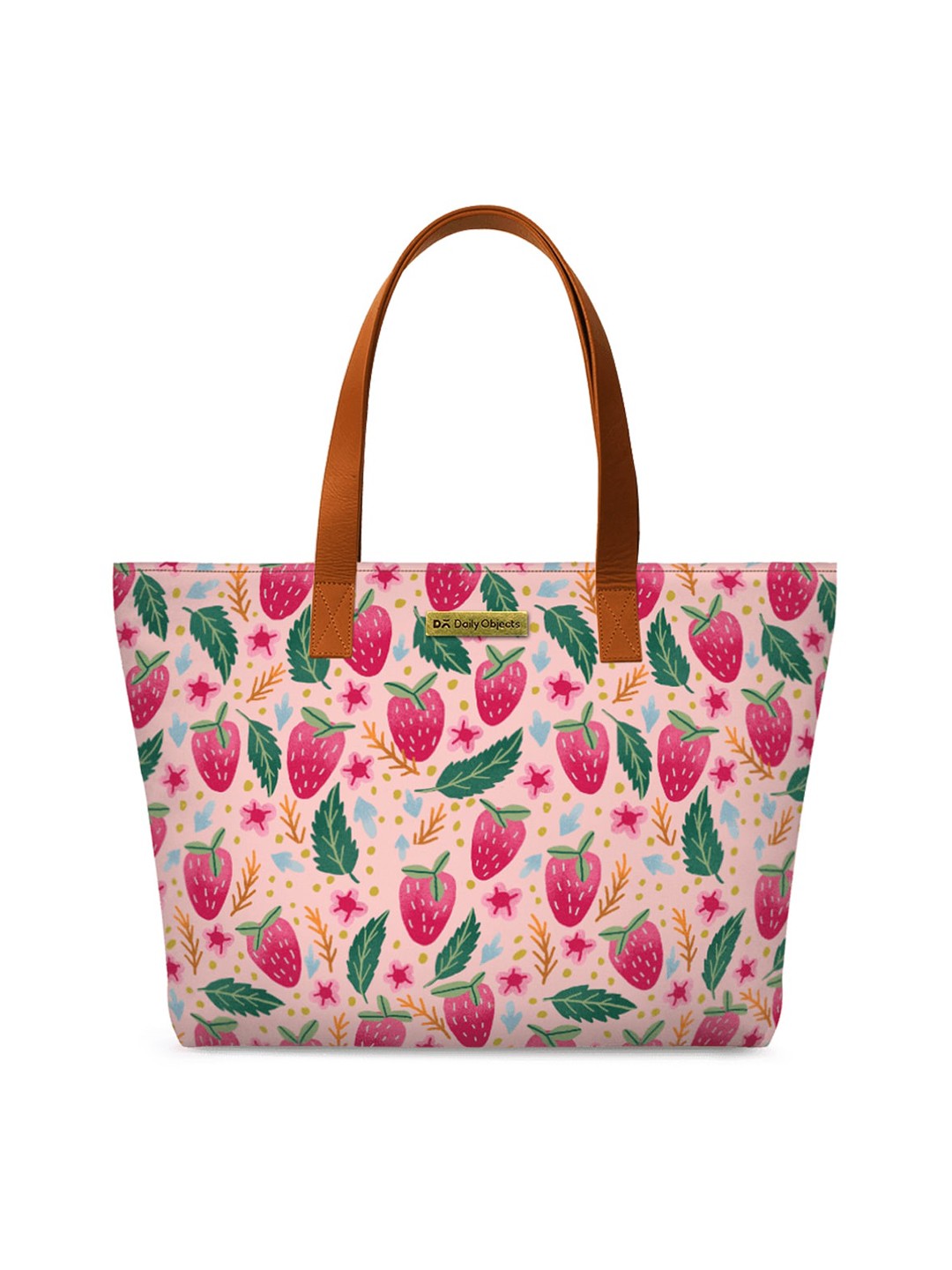 

DailyObjects Pink & Green Printed Tote Bag