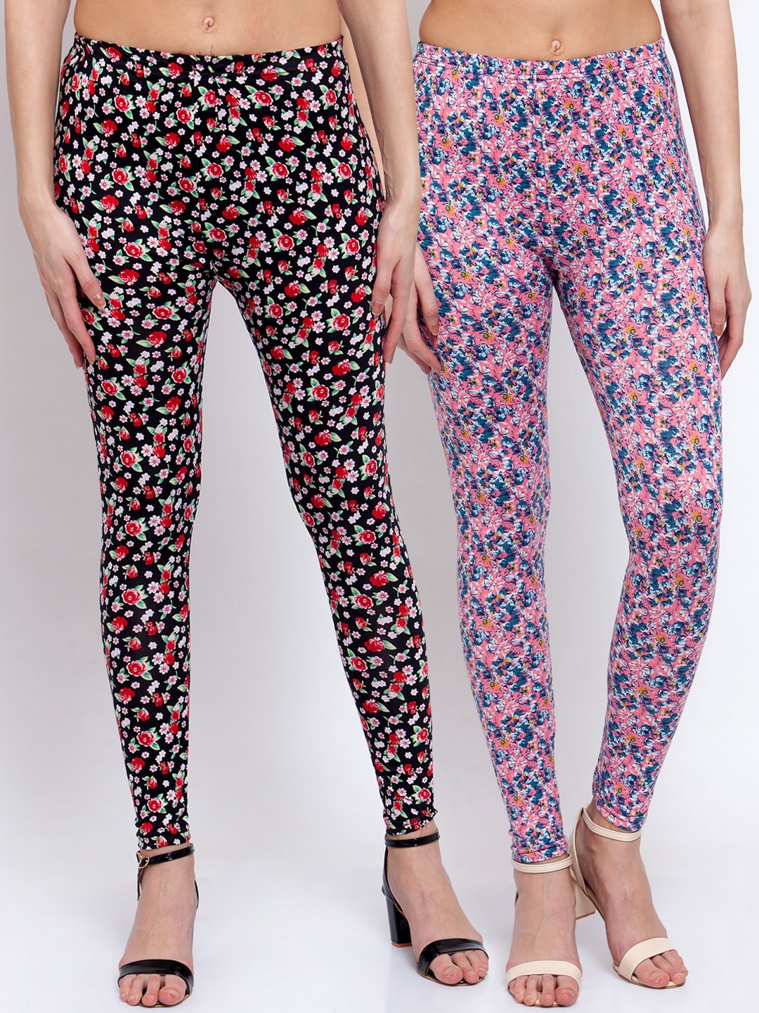 

Klotthe Women Pack of 2 Printed Ankle-Length Leggings, Purple