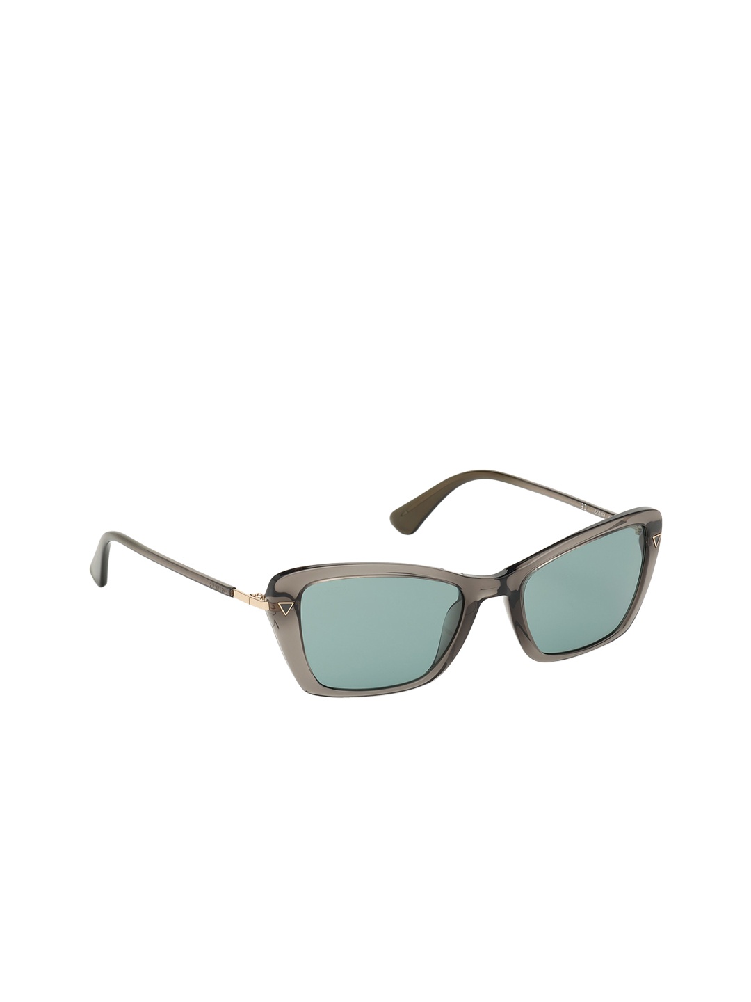Guess Women Grey Lens & Silver-toned Cateye Sunglasses With Uv Protected Lens, Black
