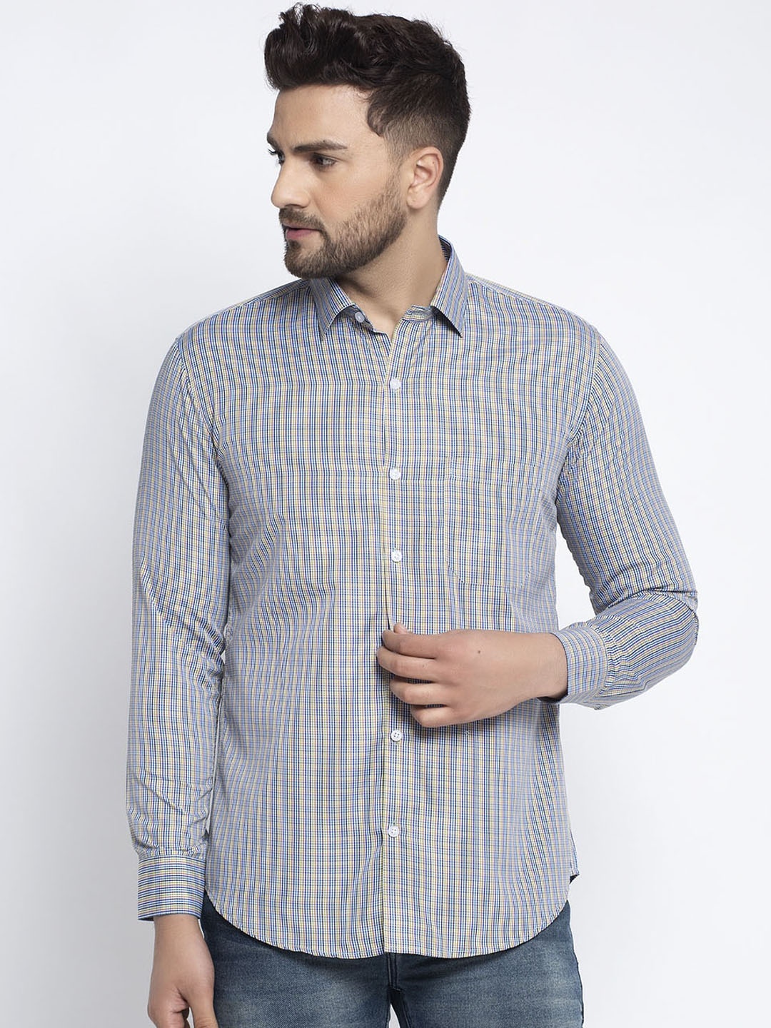 

JAINISH Men Multicoloured Regular Fit Checked Casual Shirt, Multi