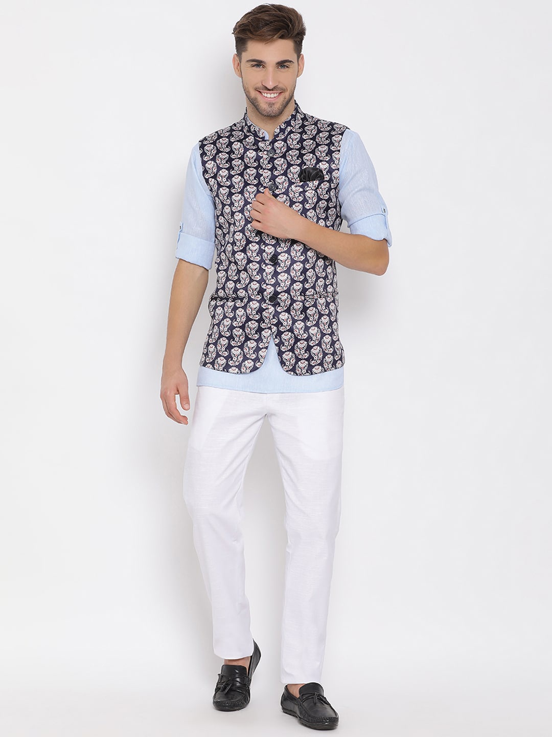 

Hangup Men Multicoloured Printed Kurta with Pyjamas, Multi