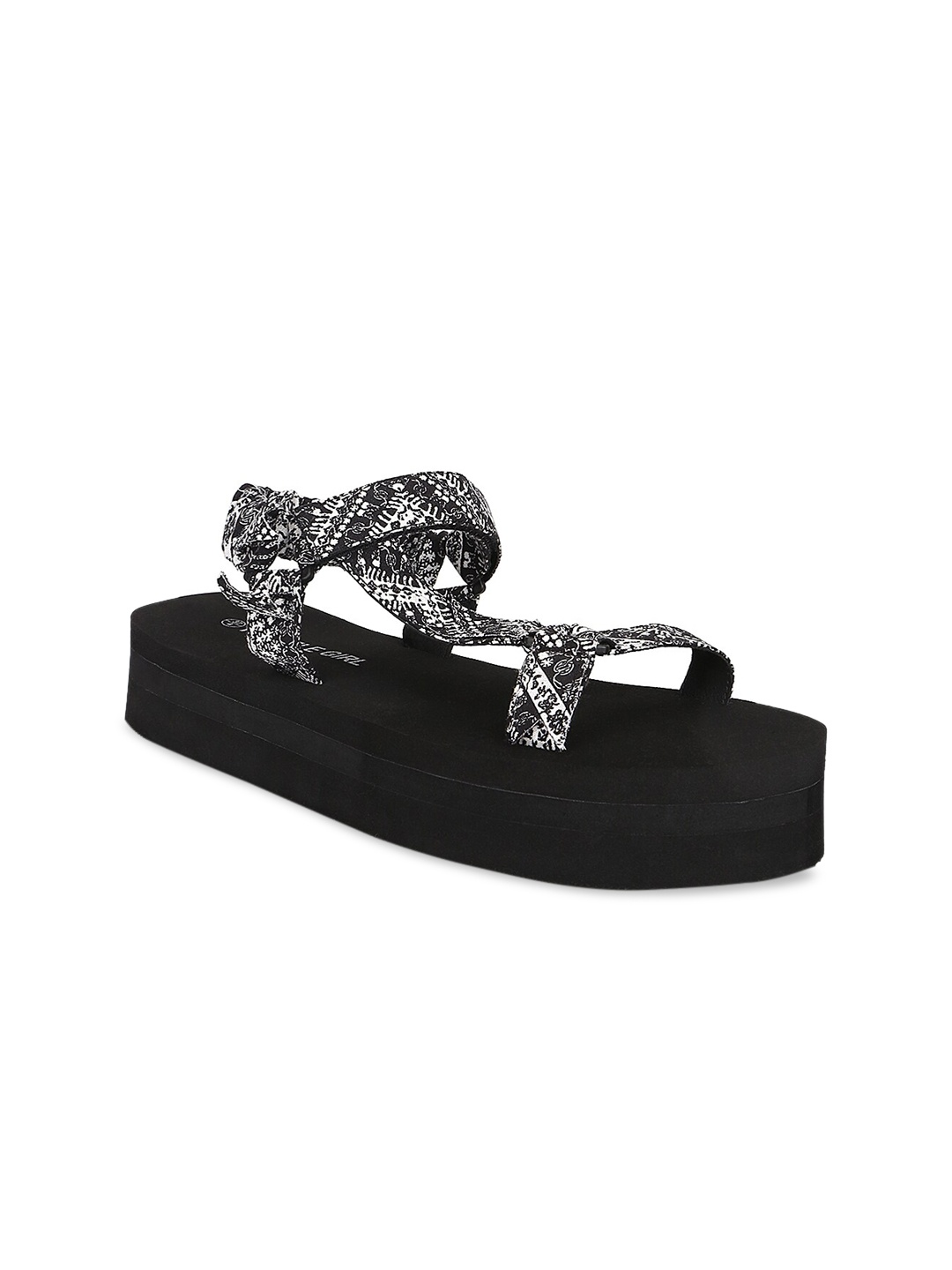 

Truffle Collection Women Black Embellished Sandals
