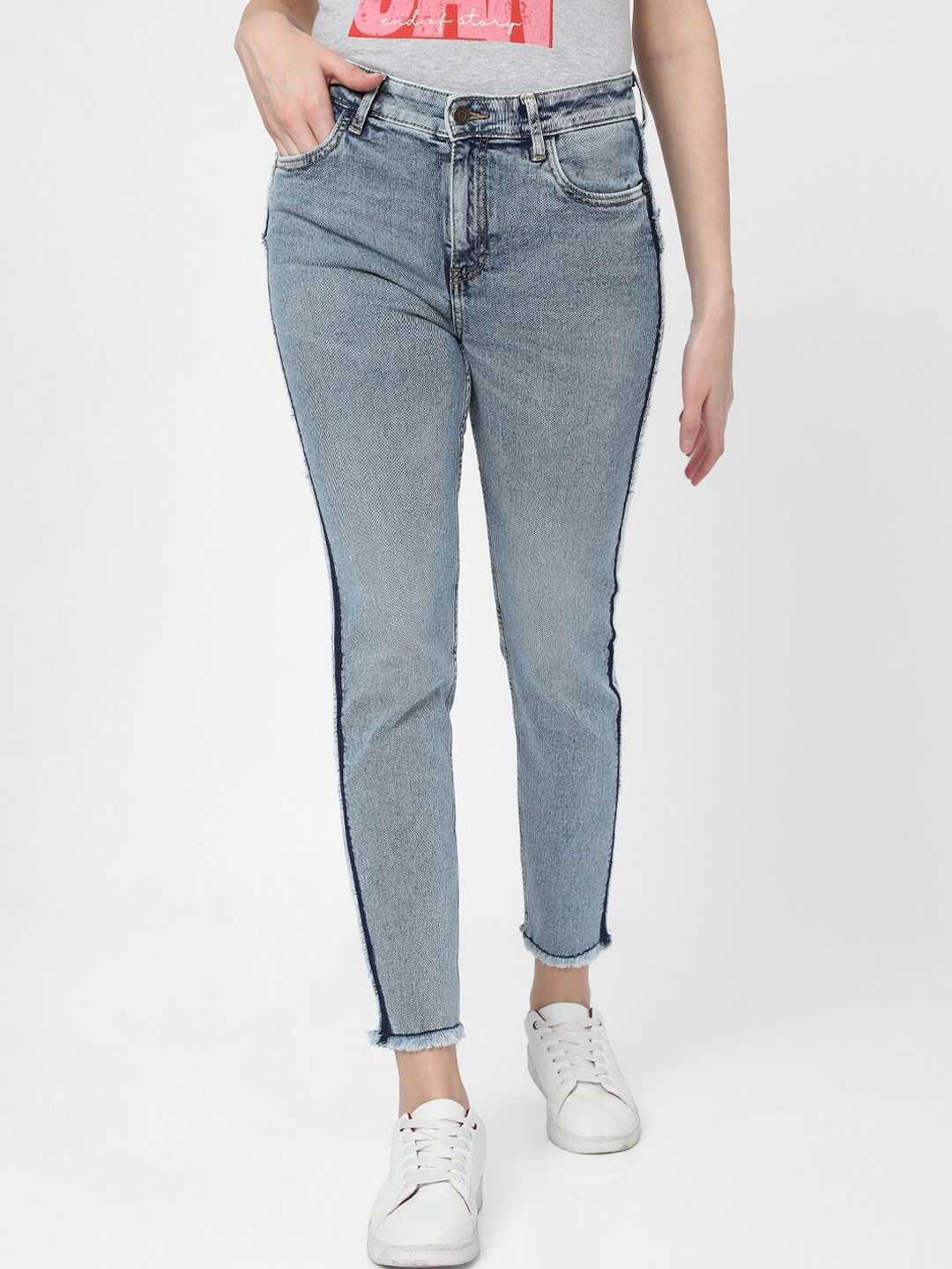 

Vero Moda Women Blue Slim Fit High-Rise Clean Look Jeans