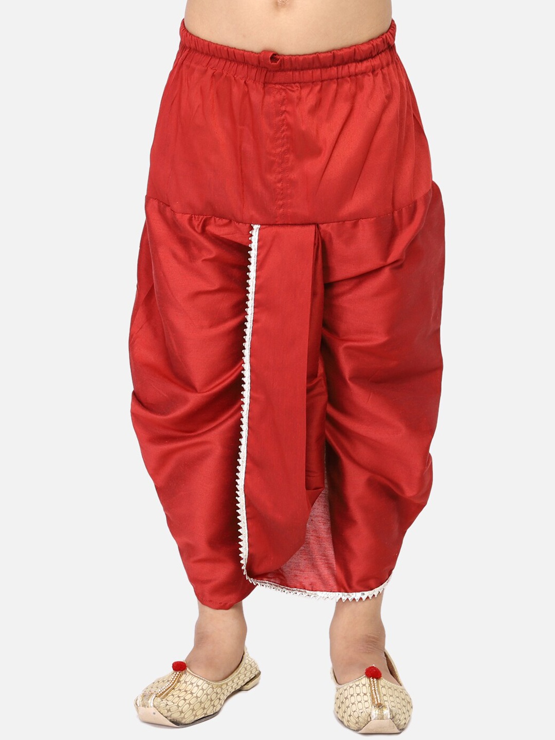 

TABARD Boys Maroon Solid Dhoti Pants