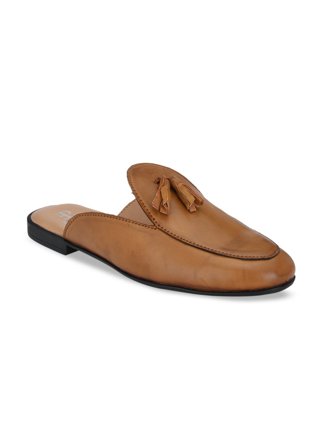 

El Paso Men Tan Brown Solid Mules