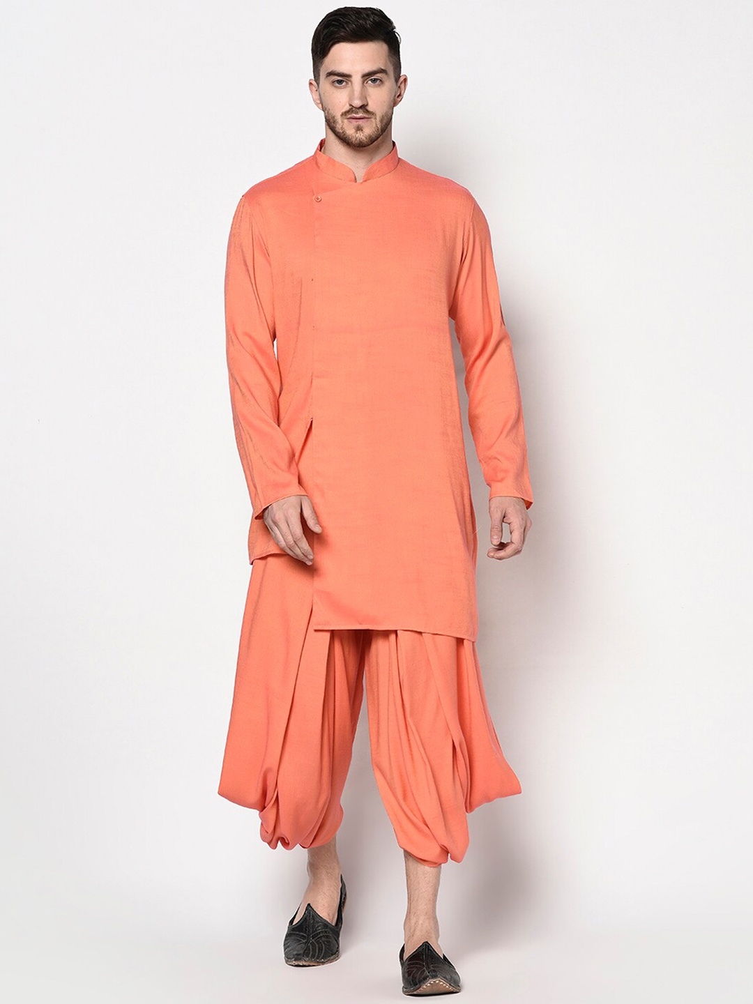 Lamaaya Men Peach-coloured Kurta