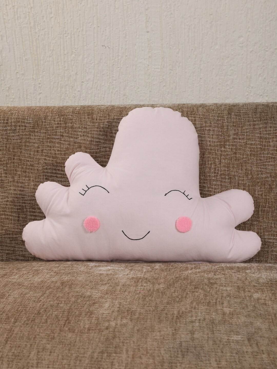 

YK Pink & Black Cloud Shaped Floor Cushion