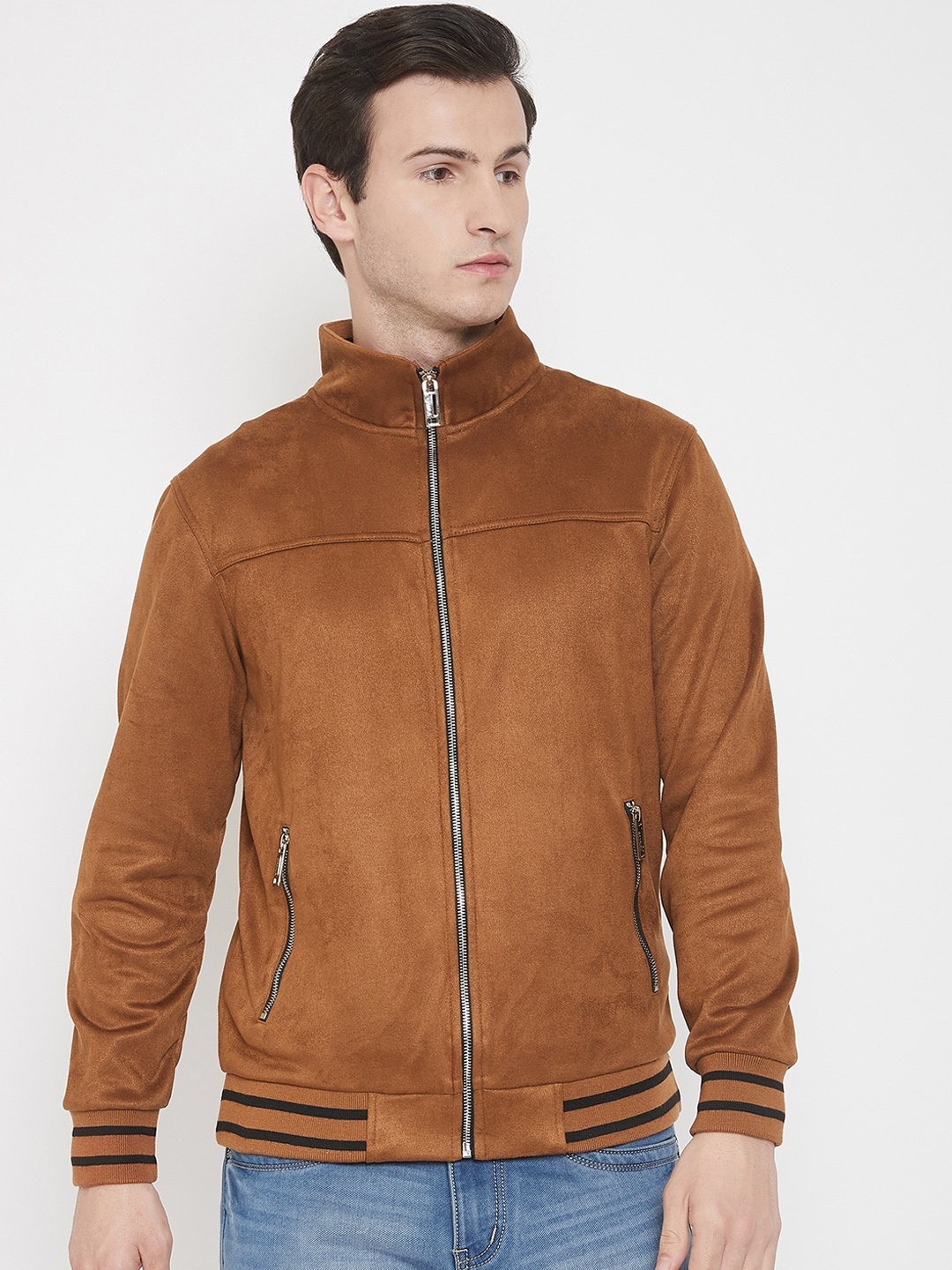 

CAMLA Men Brown Solid Bomber