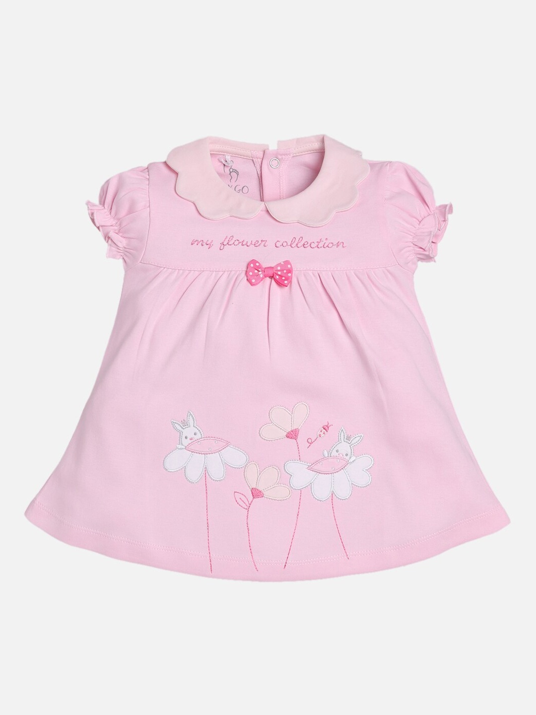 

BABY GO Girls Pink Printed A-Line Dress