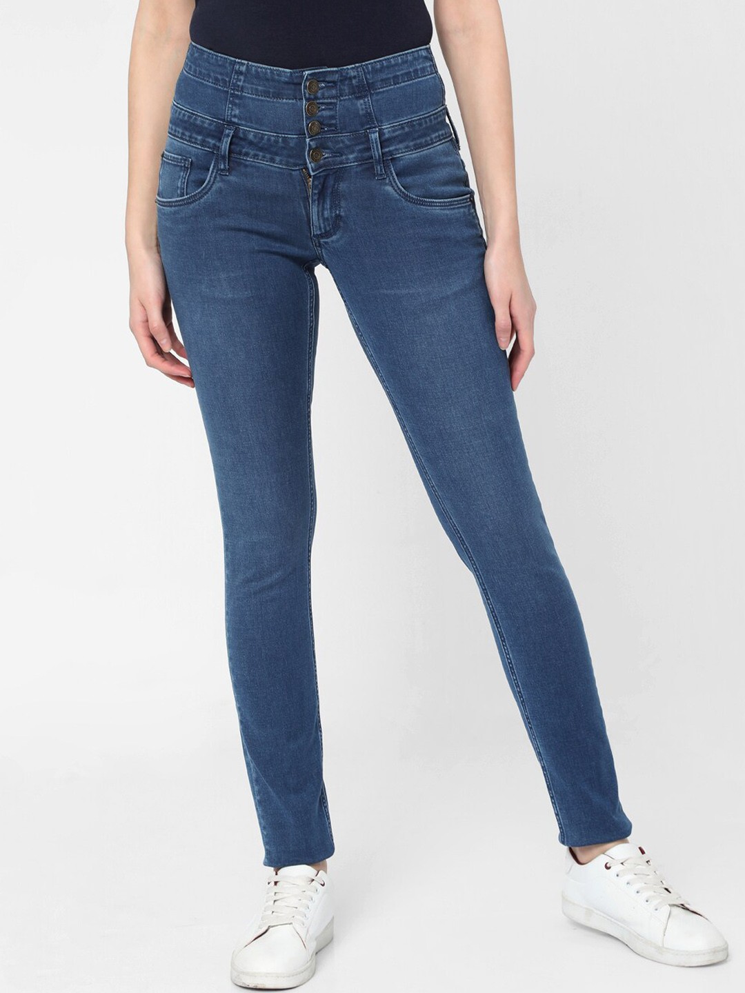 

Vero Moda Women Blue Skinny Fit High-Rise Clean Look Jeans