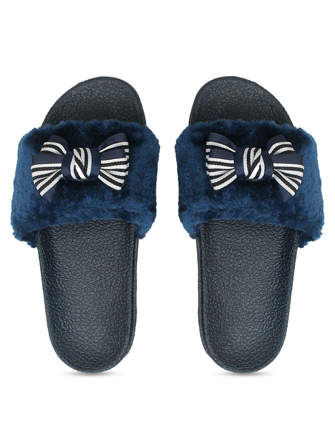 

FREECO Women Blue Embellished Sliders