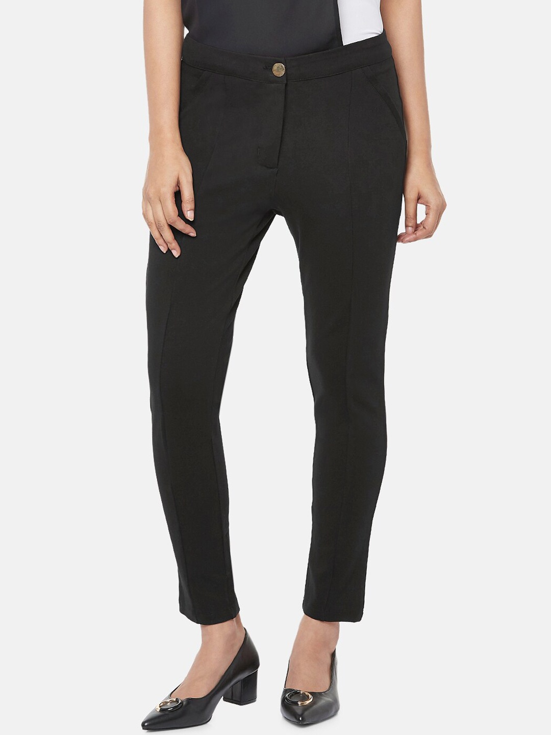 

Annabelle by Pantaloons Women Black Solid Slim-Fit Jeggings