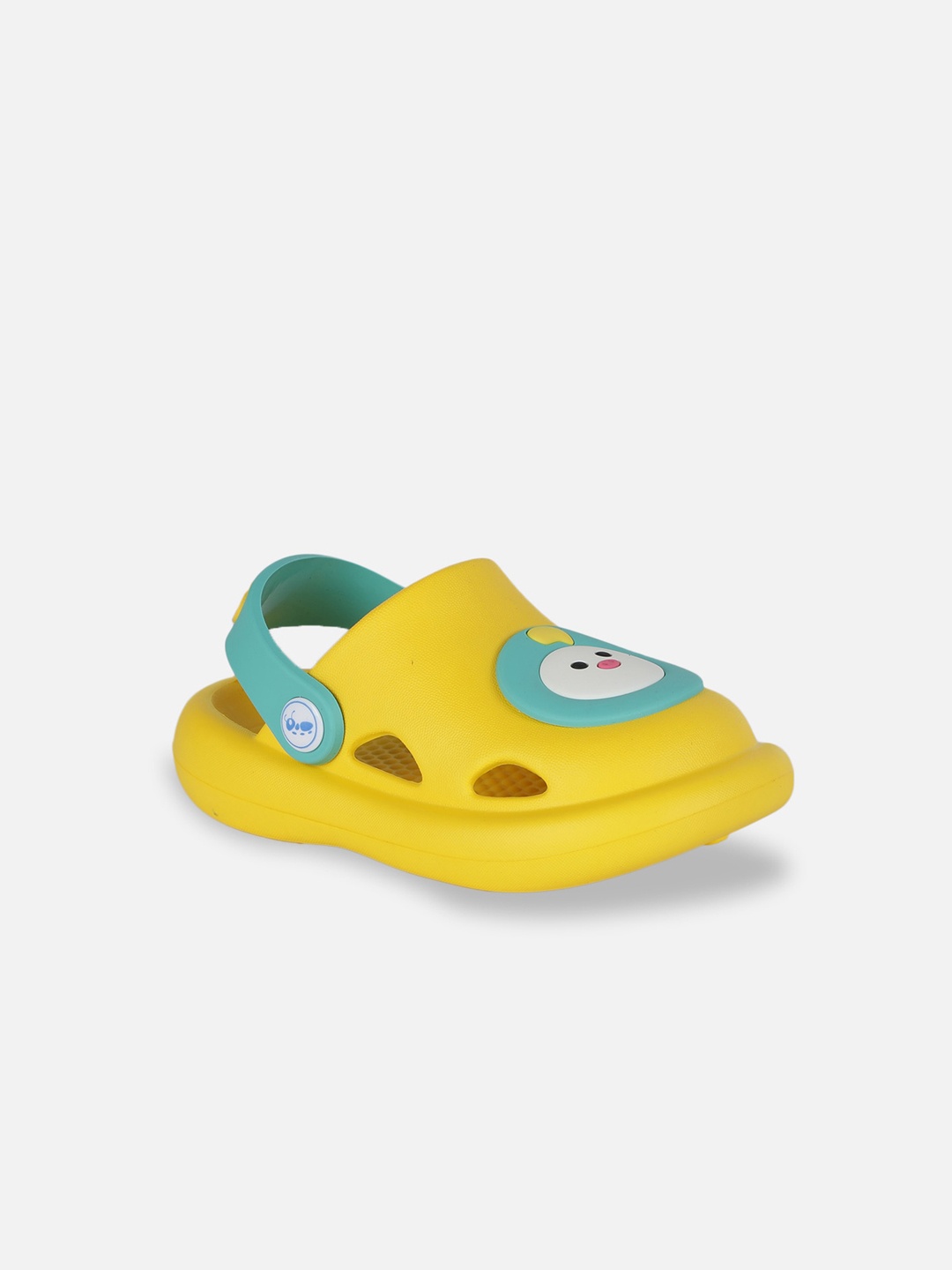 

PASSION PETALS Kids Yellow & Blue Embellished Clogs