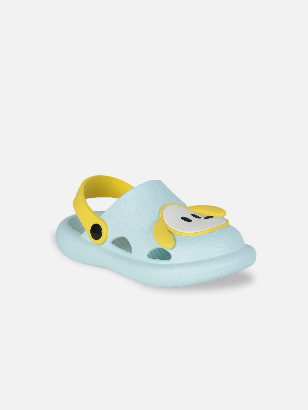 

PASSION PETALS Kids Sea Green & Yellow Embellished Clogs