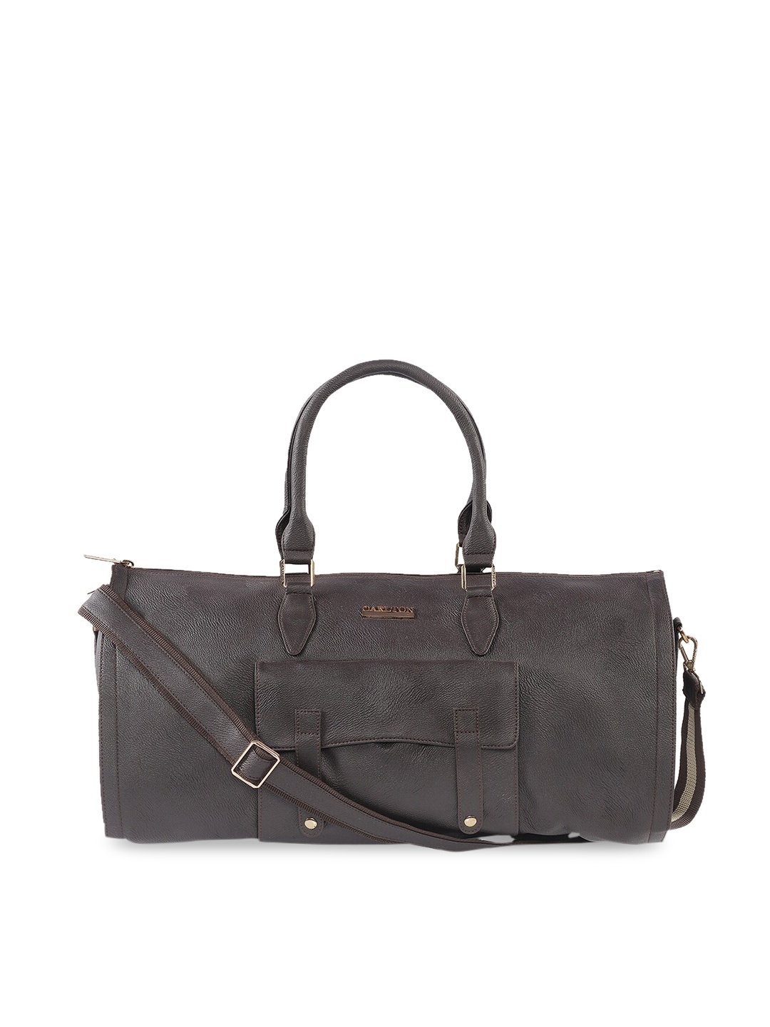 

Carlton London Unisex Grey Textured Duffel Bag