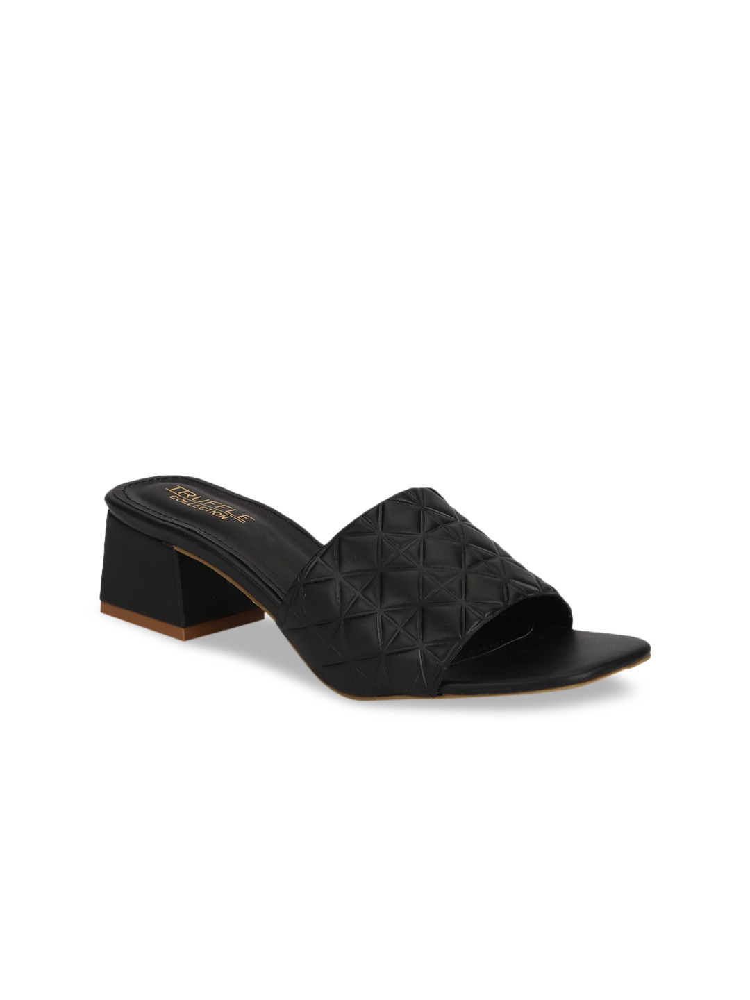 

Truffle Collection Women Black Solid Block Heels