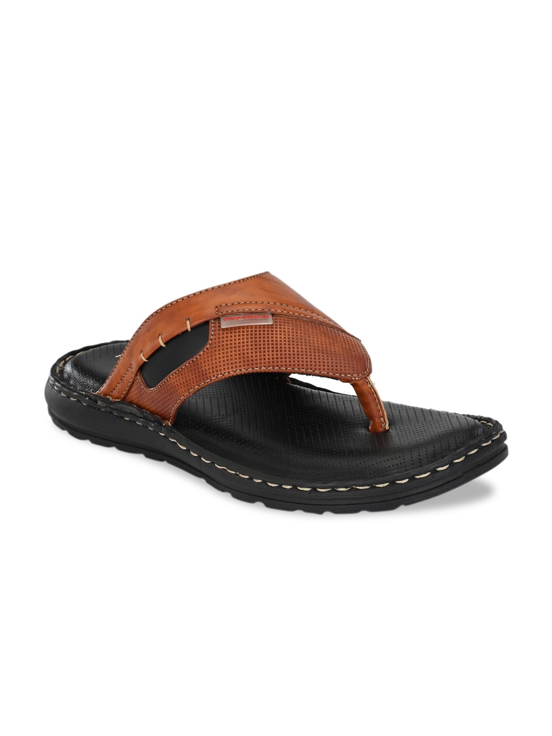 

Provogue Men Tan Brown Solid Thong Flip-Flops