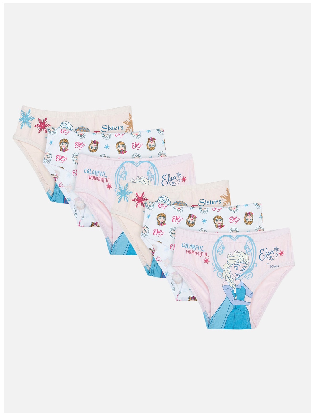 Bodycare Girls Set Of 6 Assorted Frozen Printed Hipster Briefs KIA7228-PK001_P6