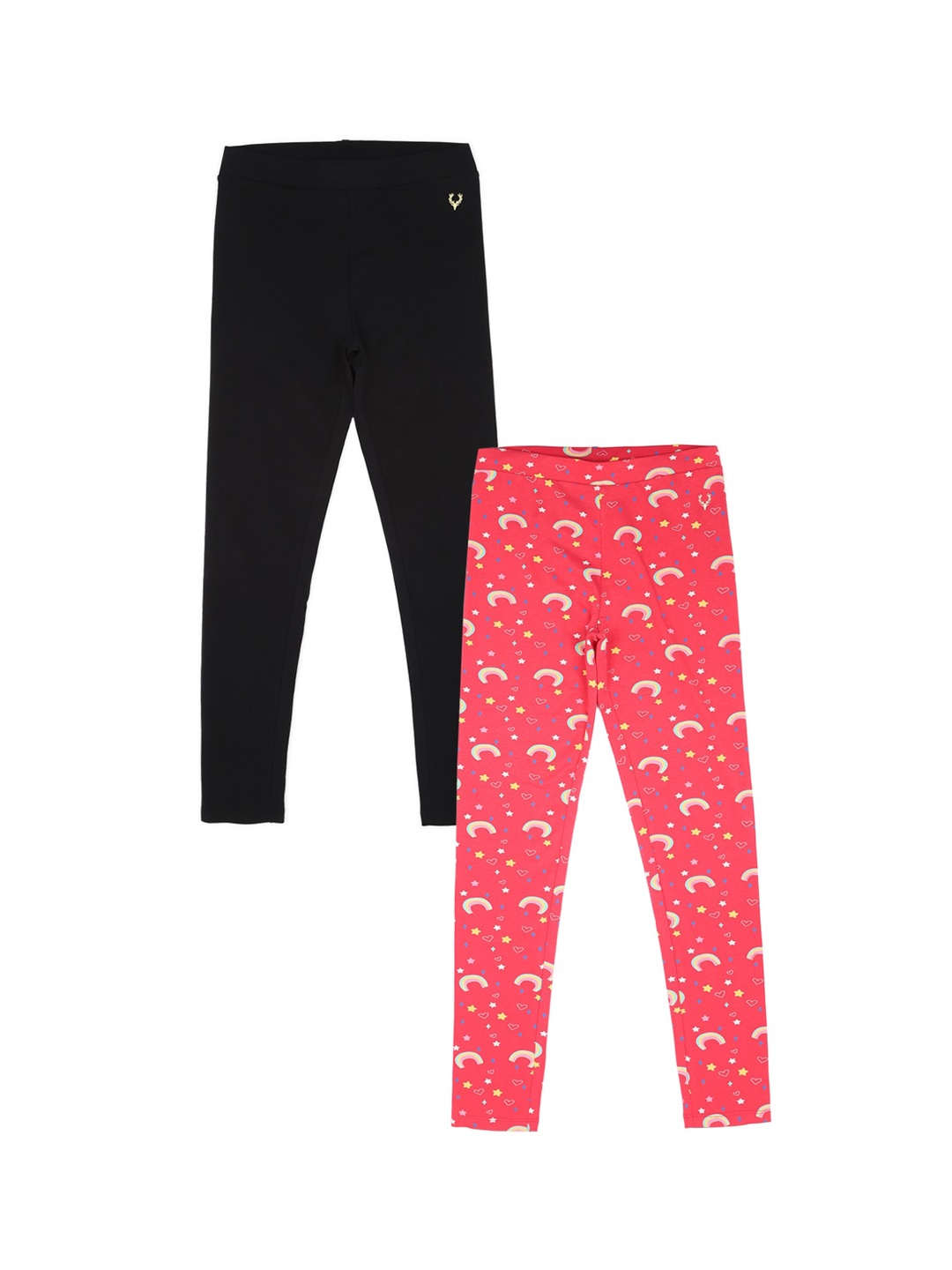 

Allen Solly Junior Girls Pack Of 2 Ankle-Length Leggings, Pink