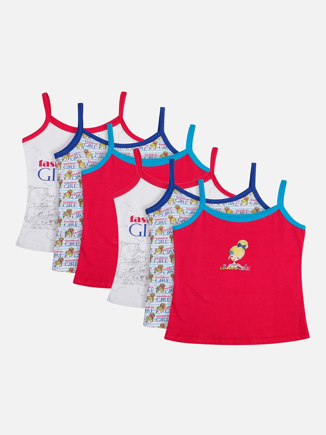

Bodycare Girls Pack Of 6 Assorted Camisoles KIA485-PK004_P6