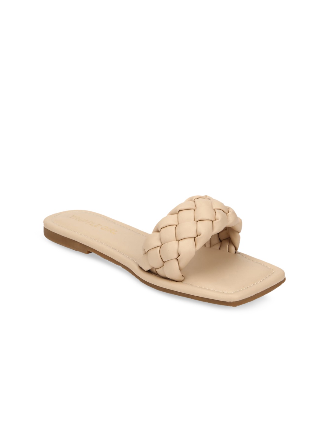 

Truffle Collection Women Nude-Coloured Textured PU Mules