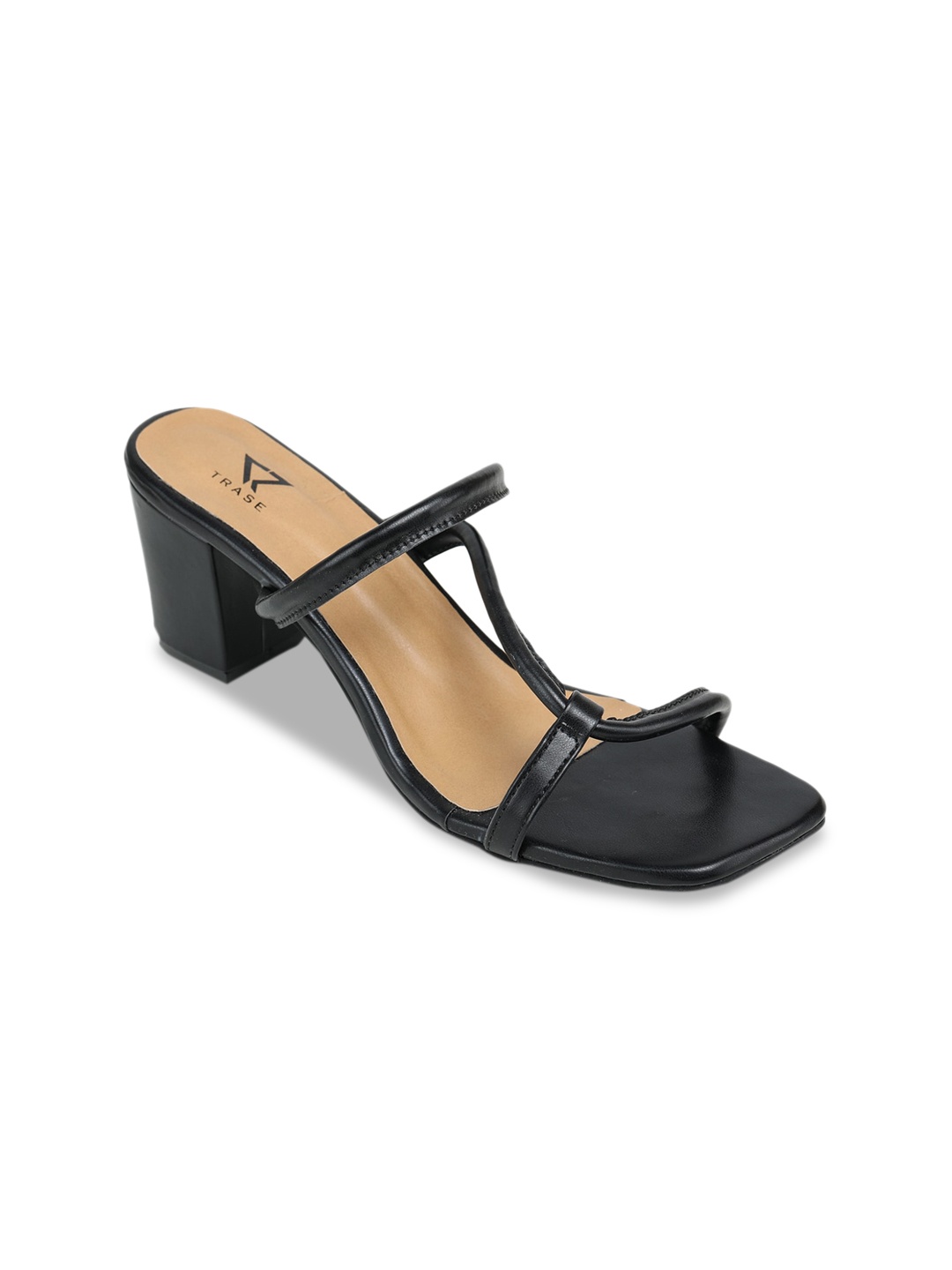 

TRASE Women Black Solid Block Heels
