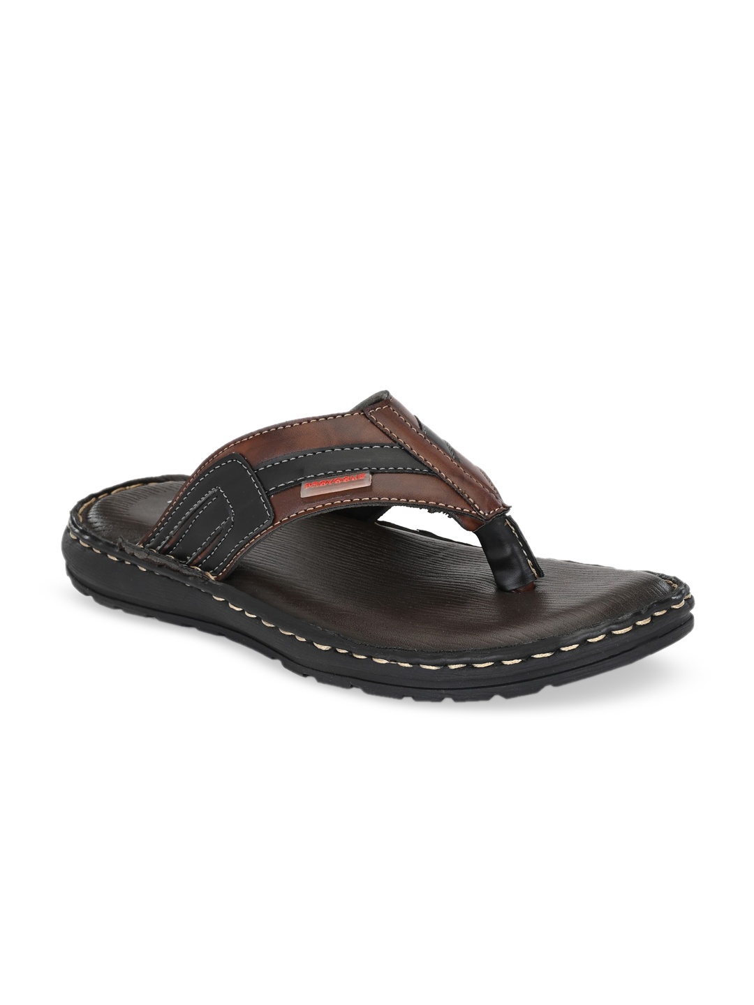 

Provogue Men Brown Leather Comfort Sandals