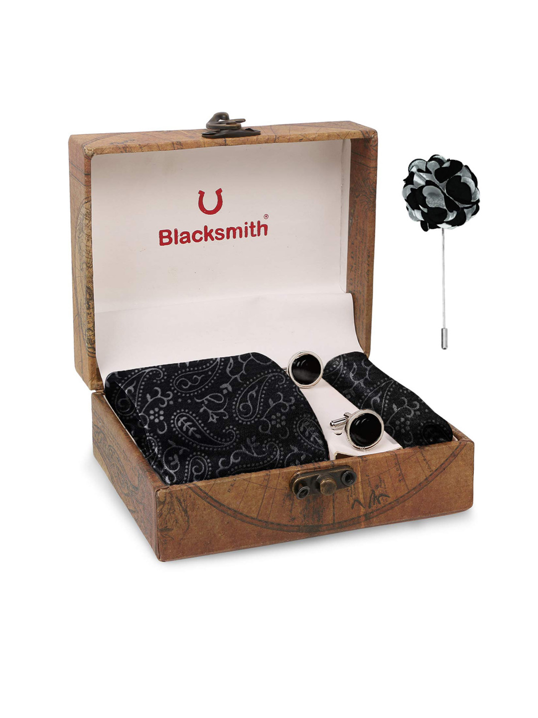 

Blacksmith Men Black & Grey Accessory Gift Set
