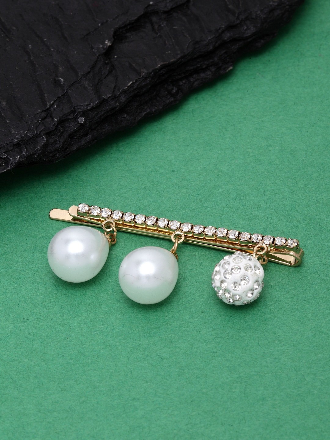 

Ferosh Gold-Toned Pearl Embellished Bobby Pins