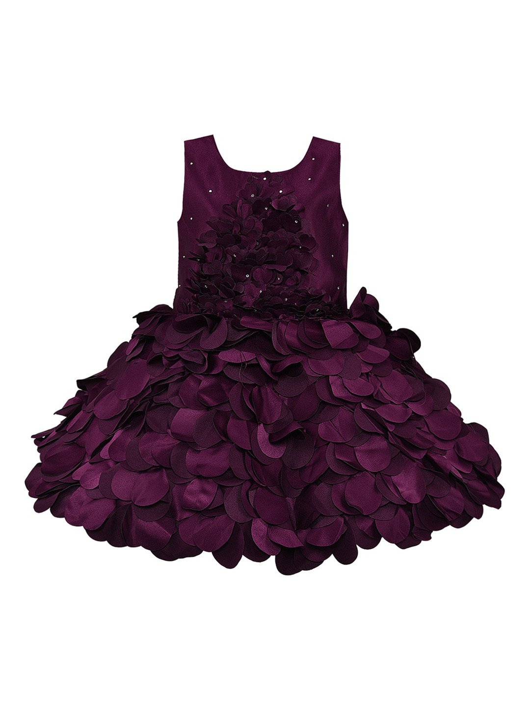 

Wish Karo Girls Purple Solid Fit and Flare Dress