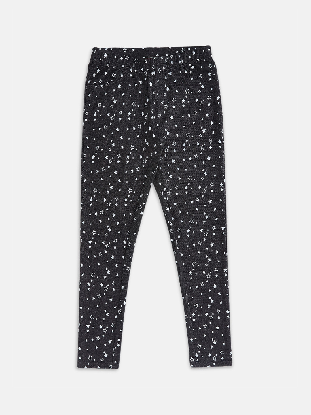 

Pantaloons Junior Girls Black & White Printed Jeggings