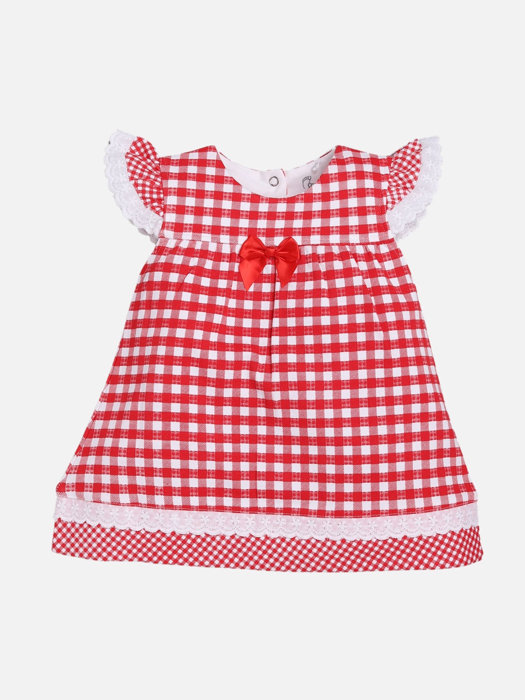 

BABY GO Girls Multicoloured Checked A-Line Dress, Multi