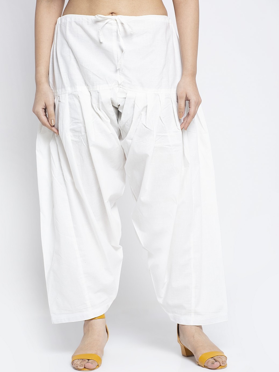 

GRACIT Women White Solid Salwar