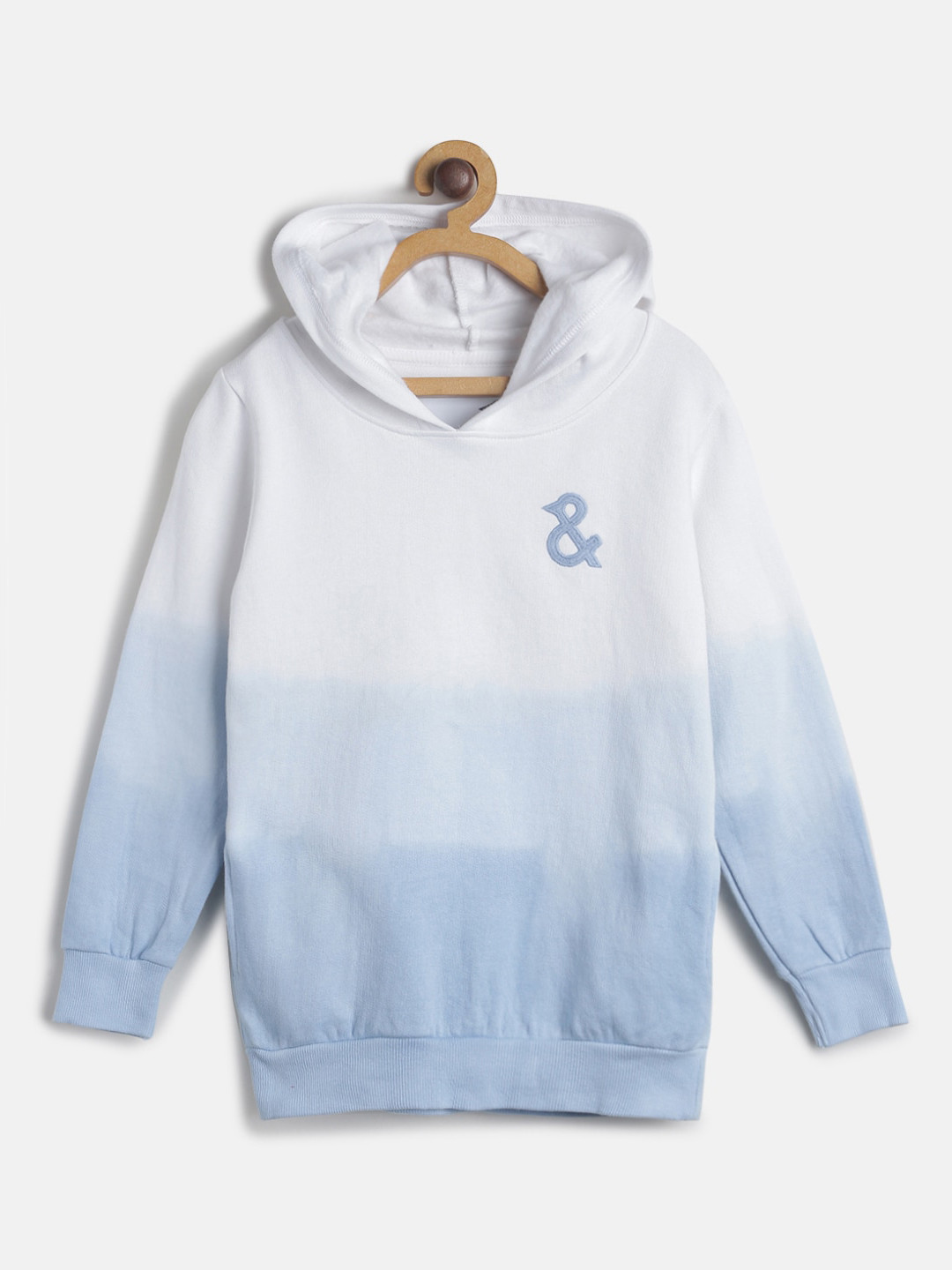 

TALES & STORIES Boys Blue & Off-White Ombre Hooded Sweatshirt