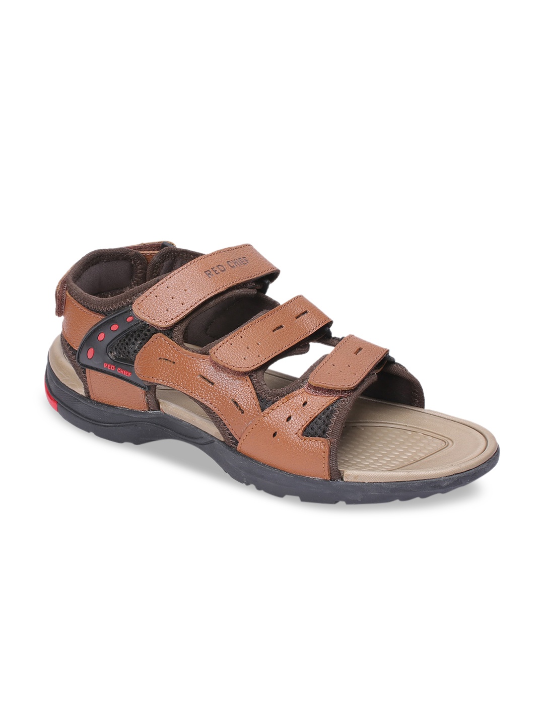 

Red Chief Men Tan Brown Solid Comfort Sandals